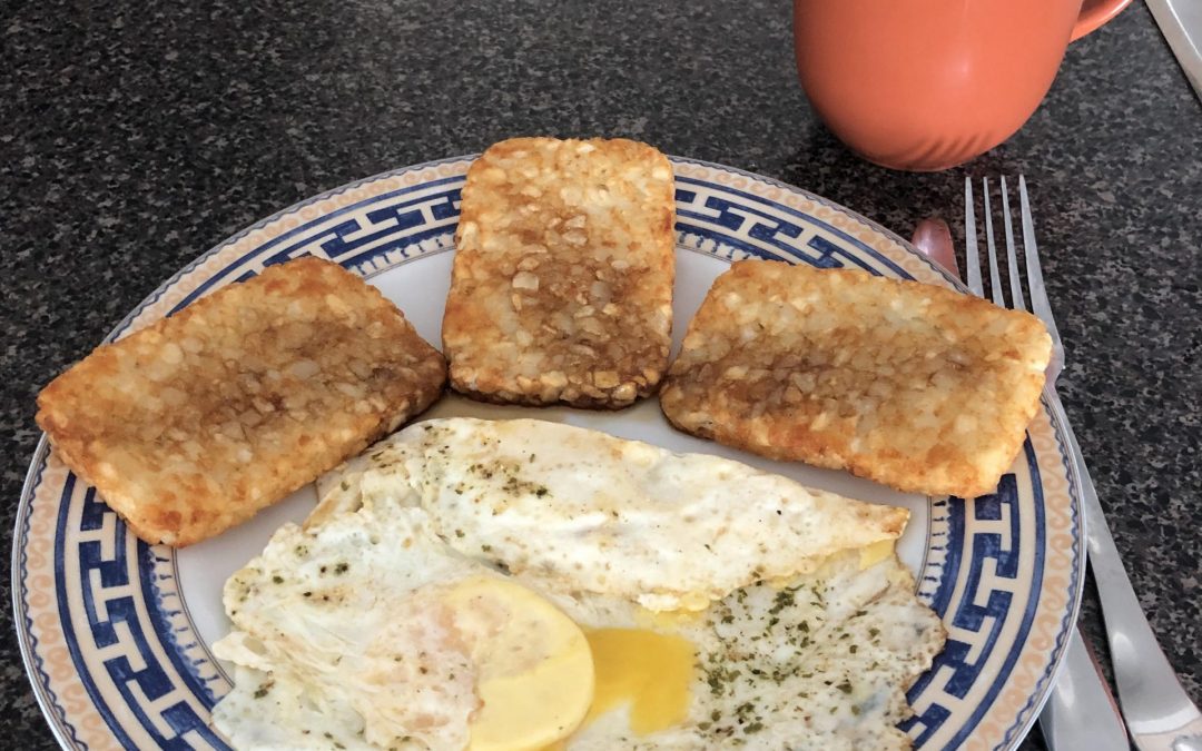 Eggs & Hash browns breakfast